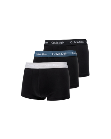 Calvin Klein Труси 3х чорні блакитна резинка  1887CK-M фото