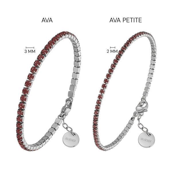 Burker Браслет Ava Silver Burgundy Bracelet JBASBUR фото