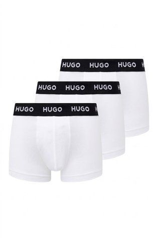 Hugo Труси 3х білі чорна резинка 50469786 фото