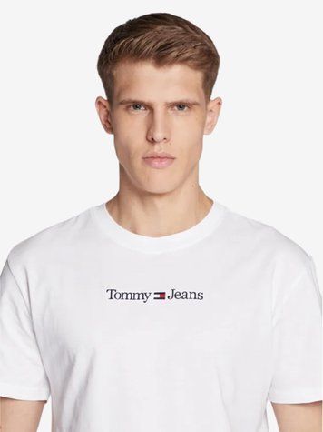 Футболка чоловіча Tommy Hilfiger з маленьким написом біла Dm0Dm14984 фото