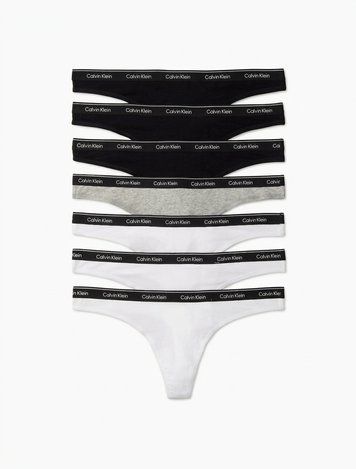 Набір стрінгів Calvin Klein 7х білі, чорні, сірі  QD5319-6H3 фото