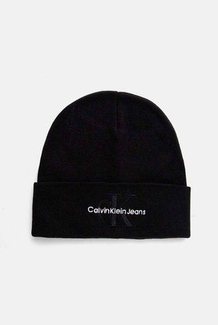 Шапка Calvin Klein Jeans чорна з акцентною вишивкою 3261CK фото
