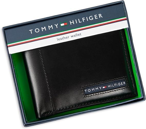 Tommy Hilfiger Гаманець чорний із синім логотипом 31TL22X053  фото