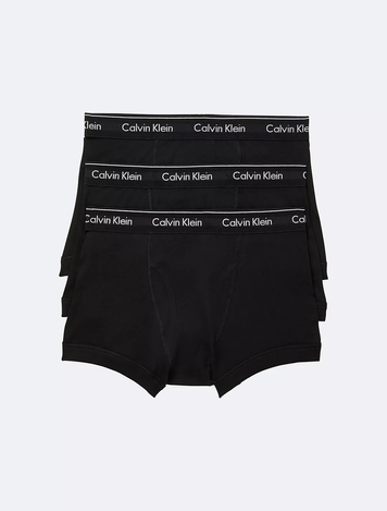 Набір чоловічої білизни Calvin Klein 3x з написом на резинці чорний  62064002-001 фото