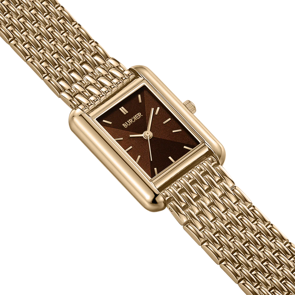 Годинник жіночий BurkerOlivia Gold Brown з коричневим циферблатом 3247BK фото