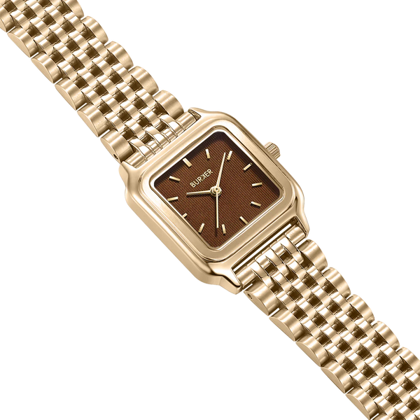 Годинник жіночий Burker Macy Gold Brown золотистий з коричневим циферблатом 3249BK фото