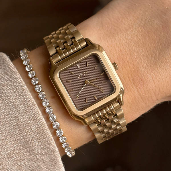 Годинник жіночий Burker Macy Gold Brown золотистий з коричневим циферблатом 3249BK фото