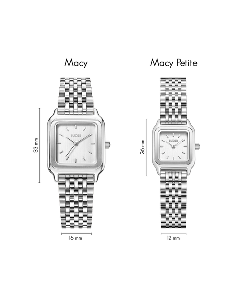 Burker годинник Macy Petite Silver White 3301BK фото