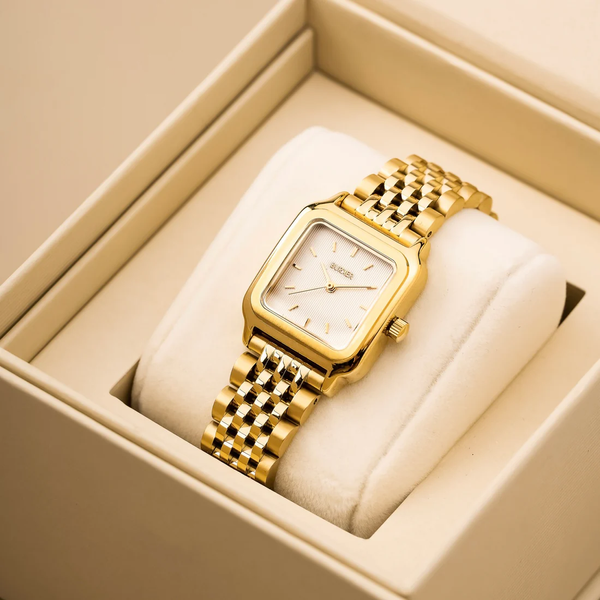 Годинник жіночий Burker Macy Gold White золотистий з білим циферблатом 3250BK фото