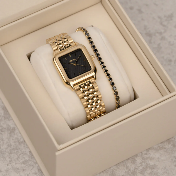 Годинник жіночий Burker Macy Gold Black з чорним циферблатом 3248BK фото