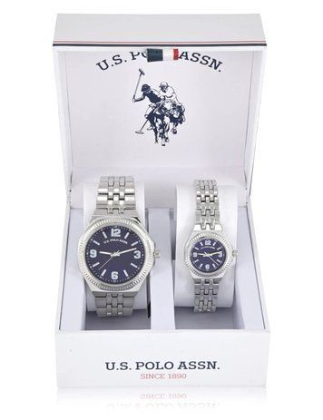 U.S.Polo Парні годинники срібні із синім циферблатом USC2741UO-0000A фото