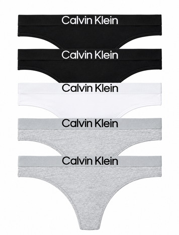 Стрінги Calvin Klein чорні\білі\сірі   QD5331-6H3 фото