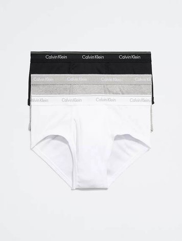 Набір чоловічих бріфів Calvin Klein 3х чорні/білі/сірі 62063999 фото