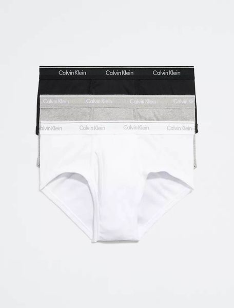 Набір чоловічих бріфів Calvin Klein 3х чорні/білі/сірі 62063999 фото