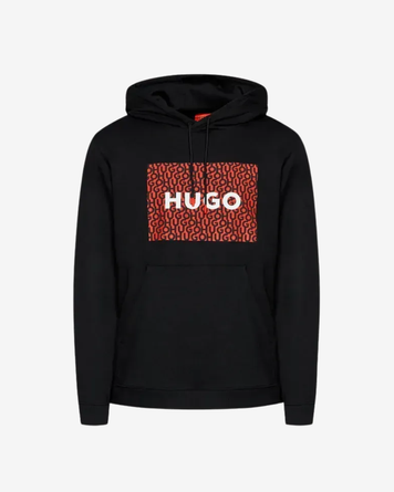 Худі чоловіче Hugo з яскравим лого чорне 50473875 фото
