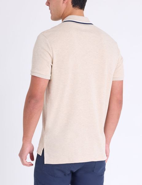 Чоловіча футболка-поло від бренду U.S. Polo Assn бежева copy_0140PL-M фото