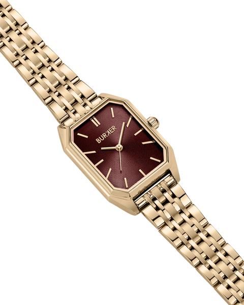 Burker Годинник жіночий Isabell Gold Burgundy 3265BK фото