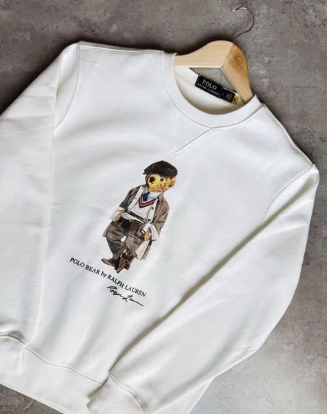 Світшот Ralph Lauren білий із ведмедиком у капелюсі copy_0636RL-M фото