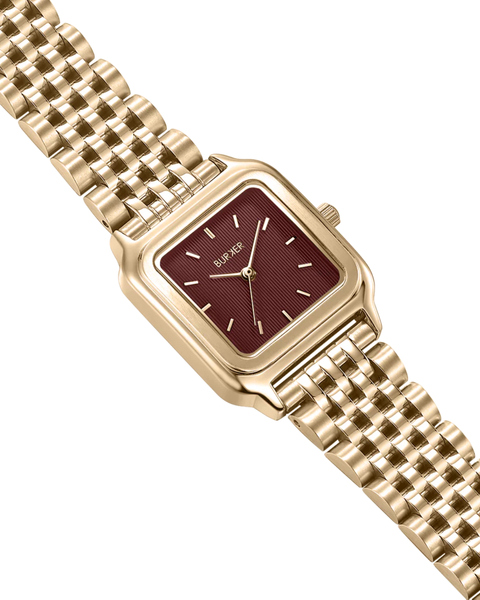 Burker Годинник жіночий Macy Gold Burgundy 3266BK фото