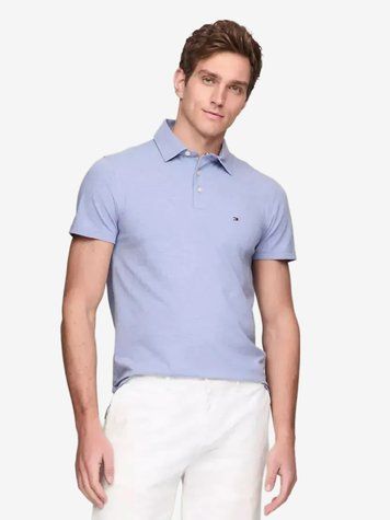 Футболка-поло чоловіча Tommy Hilfiger з логотипом блакитна 78JA919-YBR фото