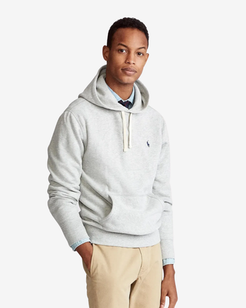 Худі чоловіче Ralph Lauren сіре з фірмовим логотипом 0631RL фото