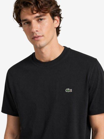 Футболка чоловіча Lacoste з логотипом чорна TH7318.031 фото