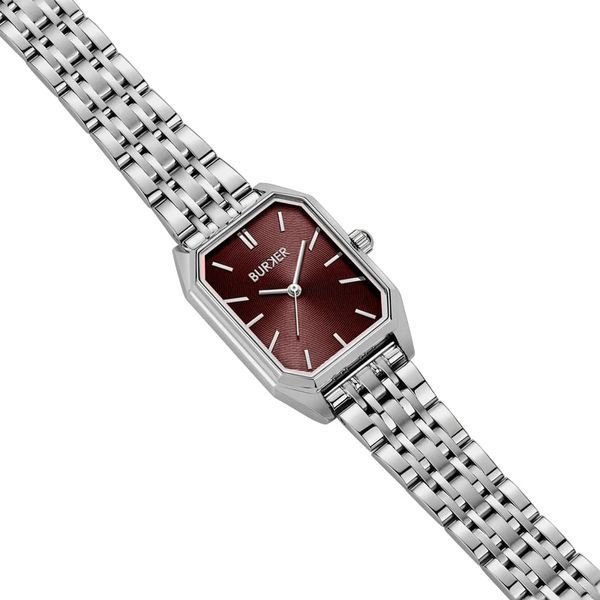 Burker Годинник жіночий Isabell Silver Burgundy ISASBUR фото