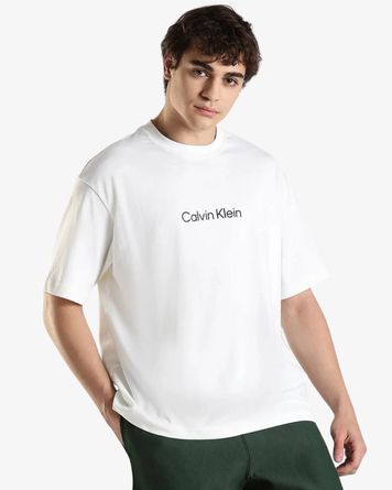 Calvin Klein Футболка біла з написом 40HM228YAA фото