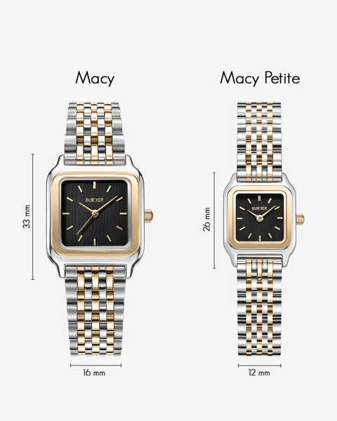 Burker годинник Macy Petite Black Gold Silver 3319BK фото