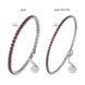 Burker Браслет Ava Petite Silver Burgundy Bracelet BASPBUR  фото 2