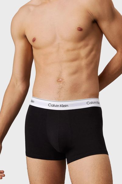 Calvin Klein Труси 3х чорні з білою резинкою 000NB1770A-XWB фото