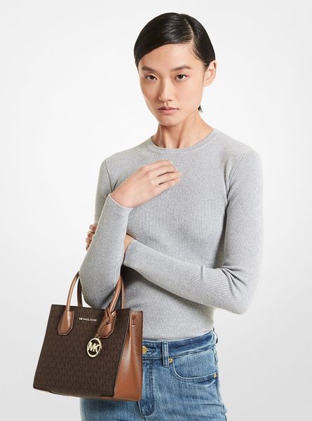Сумка Michael Kors Mercer Medium Logo Color BROWN 35S1GM9M2B  фото