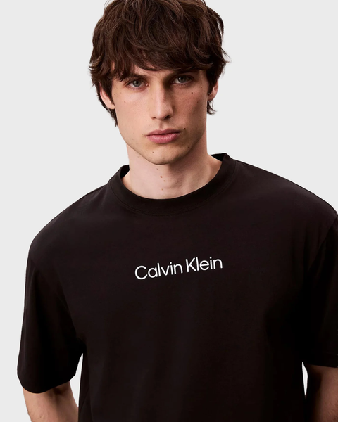 Calvin Klein Футболка чорна з написом 40HM228YAA фото