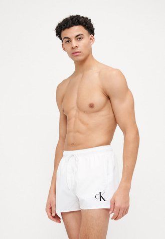 Calvin Klein Плавки білі з чорним лого KM0KM01101 фото