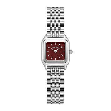 Burker Годинник жіночий Macy Petite Silver Burgundy MCPSBUR  фото