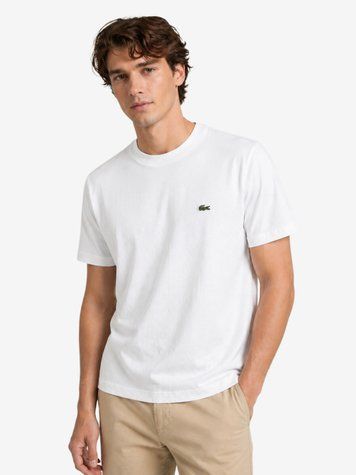 Футболка чоловіча Lacoste з логотипом біла TH7318.031 фото