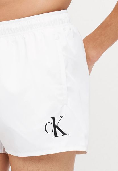 Calvin Klein Плавки білі з чорним лого KM0KM01101 фото