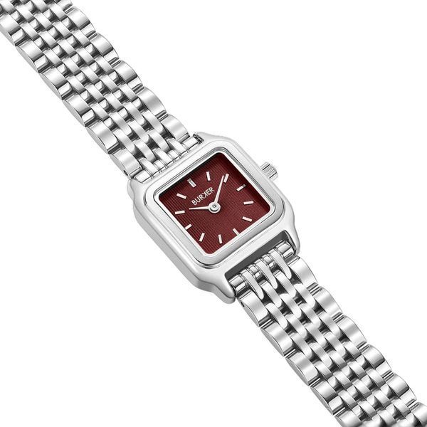Burker Годинник жіночий Macy Petite Silver Burgundy MCPSBUR  фото