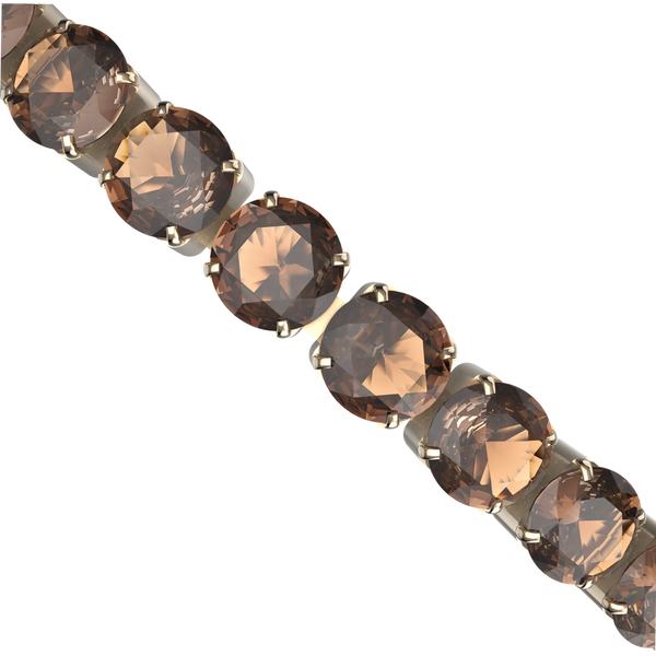 Браслет жіночий Burker Ava Gold Brown з камінцями коричневий 3175BK фото