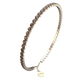 Браслет жіночий Burker Ava Gold Brown з камінцями коричневий 3175BK фото 1