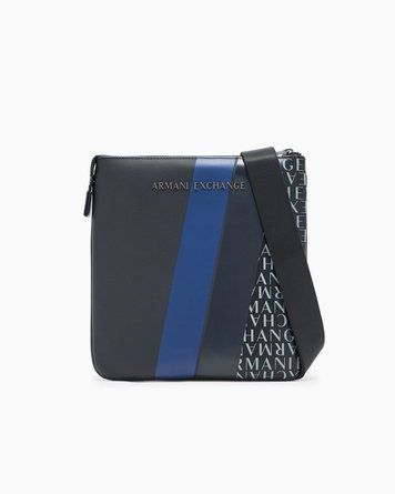 Сумка Armani Exchange темно-синя з логотипами XM000164-AF11935-MB082 фото
