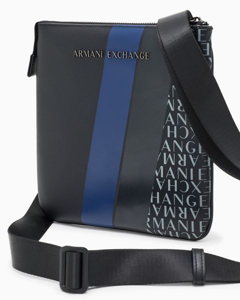 Сумка Armani Exchange темно-синя з логотипами XM000164-AF11935-MB082 фото