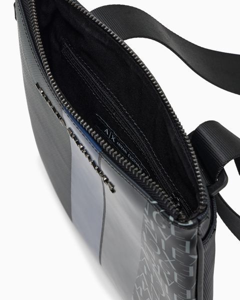 Сумка Armani Exchange темно-синя з логотипами XM000164-AF11935-MB082 фото