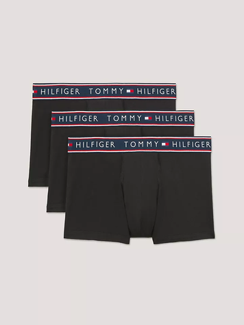 Набір чоловічої білизни Tommy Hilfiger 3x з написами на резинці чорний 09T4159-001 фото