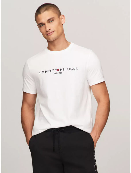 Футболка чоловіча Tommy Hilfiger з написом біла  78J6318-P8F фото