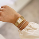 Годинник жіночий Burker Olivia Gold White золотистий з білим циферблатом 3243BK фото 4