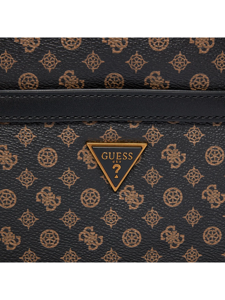 Сумка чоловіча Guess з коричневими візерунками чорна HMMIPE P4123 фото