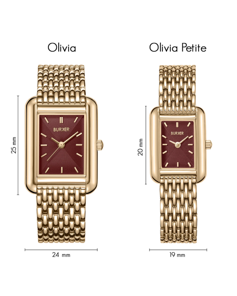 Burker годинник Olivia Petite Gold Burgundy 3340BK фото