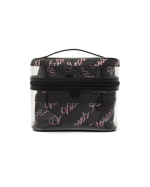 Victorias Secret Косметичка чорна з надписами Makeup Bag 3277VS фото
