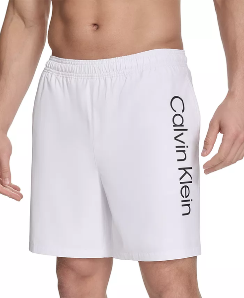 Плавки чоловічі Calvin Klein з написом білі 1867CK фото